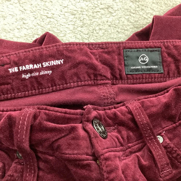 Adriano Goldschmied The Farrah Skinny Velvet Jeans Size 24R - Picture 6 of 9